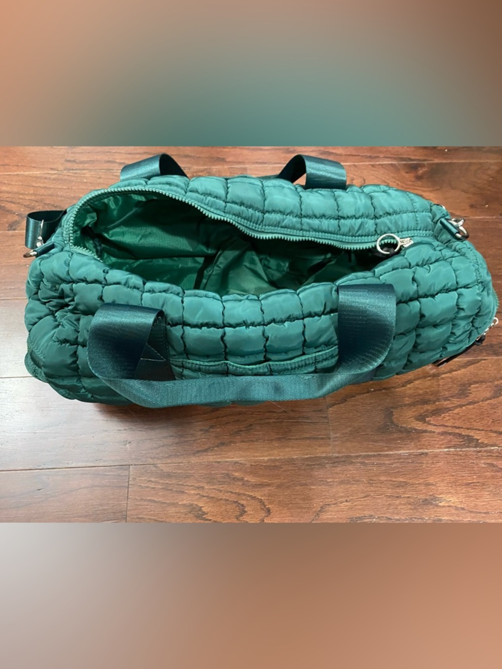 Free people Movement Quilted Duffle Bag Hunter Green Athletic